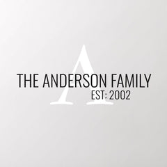Family Name Personalized Monogram Wall Decal