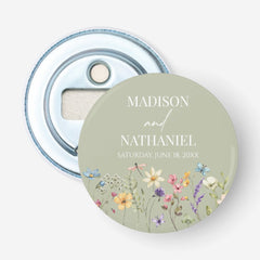 Wildflower Wild Flower Floral Garden Wedding Bottle Opener