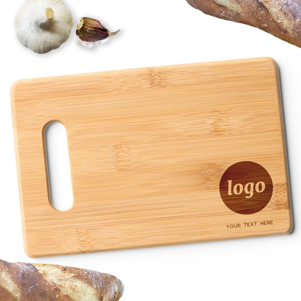 Simple Logo and Text Business Promotional Engraved Cutting Board