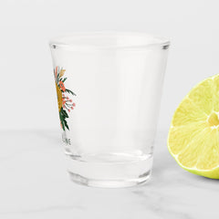 Simple Minimalist Botanical Flower Personalized Shot Glass