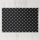 Cute black white polka dots paper placemats