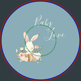 Blue Baby Love Script Baby Shower Paper Bowls