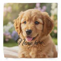 Dog cat pet name photo template simple minimal bandana