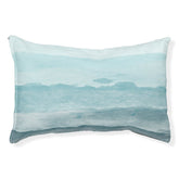 Abstract watercolor blue sea pet bed