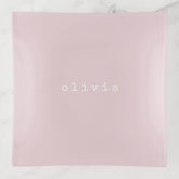 Minimalist Personalized Blush Pink Elegant Gift Trinket Tray