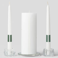 eucalyptus greenery foliage wedding unity candle set
