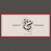 Botanical Ampersand Newlywed Names Est. Date Pillar Candle