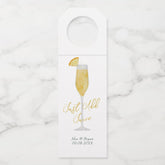 Just Add Juice Mimosa Champagne or Prosecco Bottle Hanger Tag