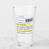Personalized funny beer/cider prescription glass