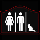 Cat Bathroom Sign