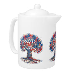 Patriotic Tree for America's 250th anniversary Teapot