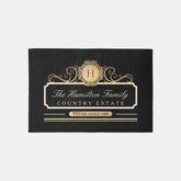 Elegant Family Home Gold Black Rug