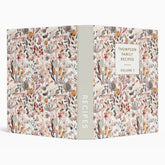 Stylish Floral Neutrals Pretty Personalized Recipe 3 Ring Binder