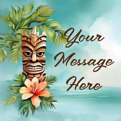 Tropical Tiki Party Beer Pong Table