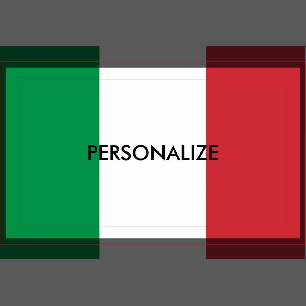 Custom Italian flag table place card holders