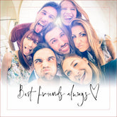 Best Friends Always Modern Heart Script Photo Magnet