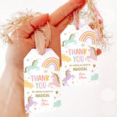 Unicorn Favor Tags Pastel Magical Rainbow Birthday