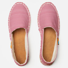 French Riviera Stripes Red White Espadrilles