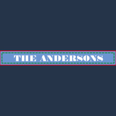 Modern Minimal Blue Custom Name Topple Tower