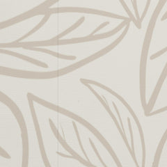 Japandi Line art leaves minimal neutral beige Wallpaper