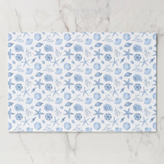 Seashells Paper Placemats, Coastal Beach Party Mat