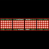 Rustic Green Wood Red Plaid Custom BBQ Party Beer Pong Table