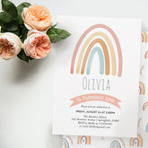 Girls Cute Boho Watercolor Rainbow Kids Nursery Door Sign