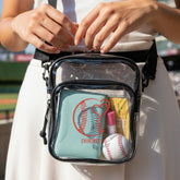 Personalized Baseball Heart Love Name Clear Crossbody Bag