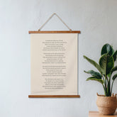 Modern Cream Typewriter Your Custom Poem Hanging Tapestry