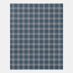 Modern Farmhouse Rug, Blue And White Plaid Area Rug