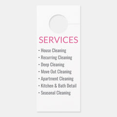 Maid House Cleaning Service Door Hanger