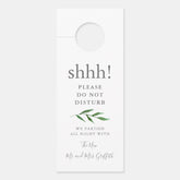 Lush Leaves Elegant Wedding Welcome/Do Not Disturb Door Hanger