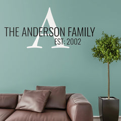 Family Name Personalized Monogram Wall Decal