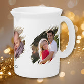 Create Custom Personalized 3 Photo Text Monogram Beverage Pitcher