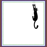 Funny Black Cat Hanging On | Crazy Kitty Shower Curtain