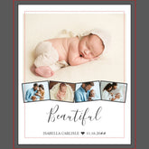 Baby Photo Collage Zigzag Picture Strip Custom Canvas Print