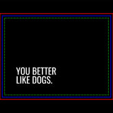 Dog doormat | you better like dogs quote