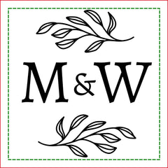 Couple Monogram Elegant Botanical Engraved Cutting Board