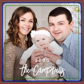 Modern Overlay Personalized Photo Ornament