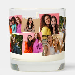 14 photo collage fun custom text scented candle