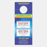 Pressure Power Washing Template Door Hanger