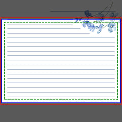 Elegant Dusty Blue Bridal Shower Recipe Card