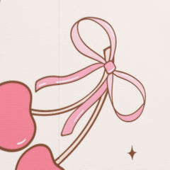 Pink Coquette Cherry Bow Pattern Wallpaper