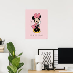 Personalized - Minnie Mouse | Posing in Pink Poster
