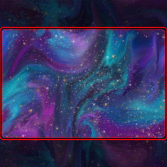 Cosmic Ink | Turquoise Blue Purple Galaxy Nebula Placemat