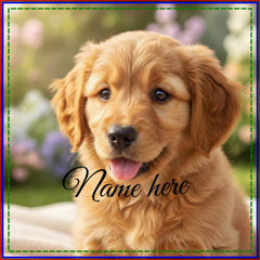 Dog cat pet name photo template simple minimal bandana