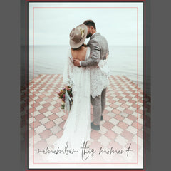 Script Couple Photo Remember This Moment Wedding Canvas Print