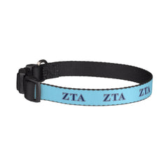 Zeta Tau Alpha Navy Letters Pet Collar