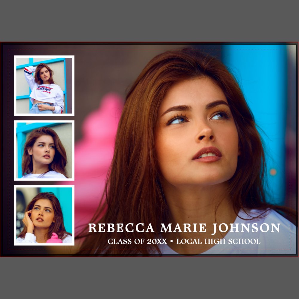 Simple Photo Collage Modern Graduation Block