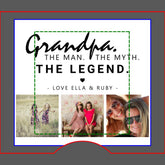 Grandpa. The Man. The Myth. The Legend. 3 Photo Can Cooler